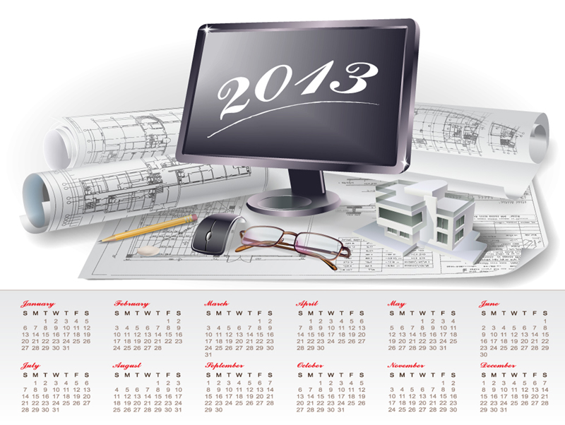 free vector Creative Calendar 2013 design vector